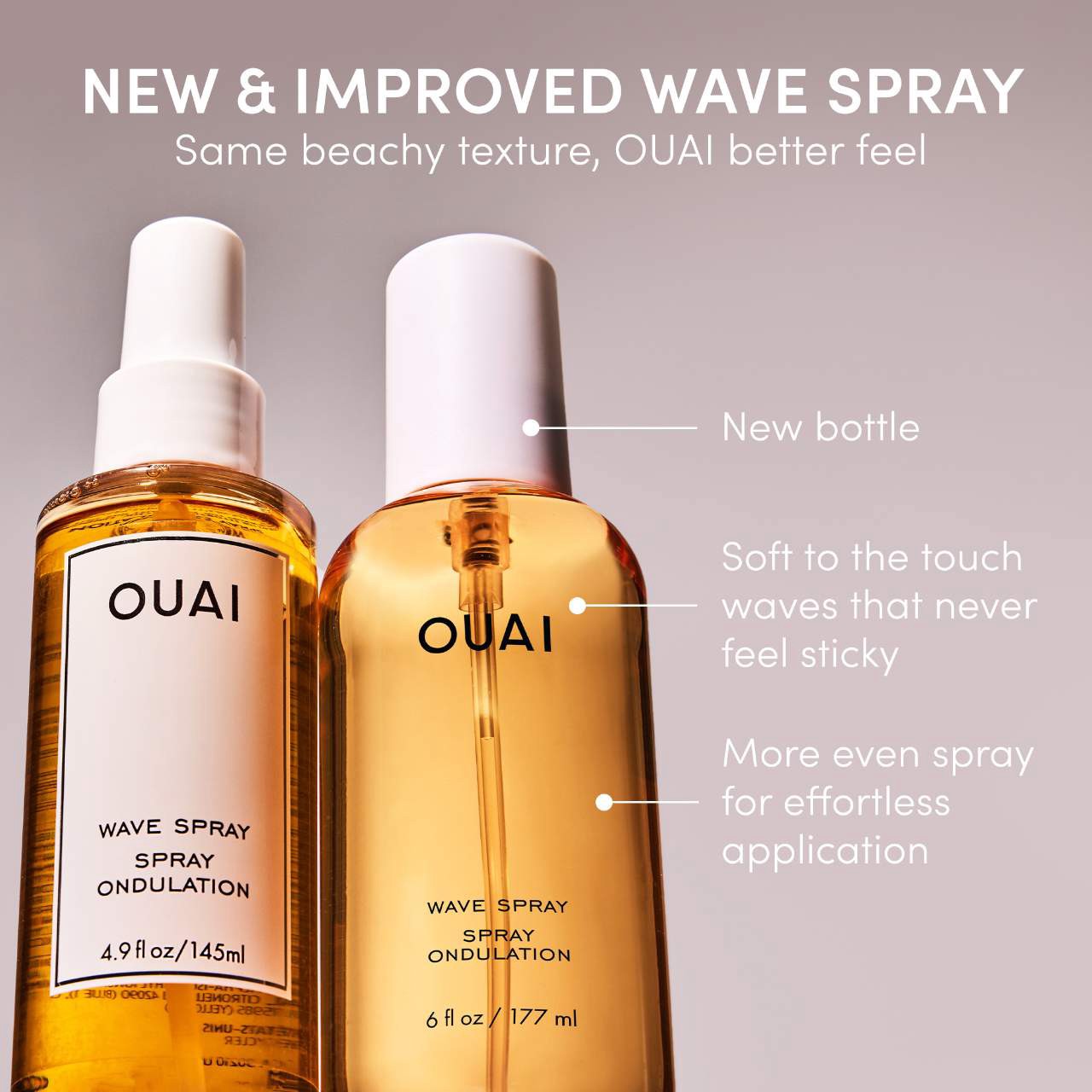 slide 3 of 9, OUAI Texturizing Wave Spray 6 oz / 177 ml,
