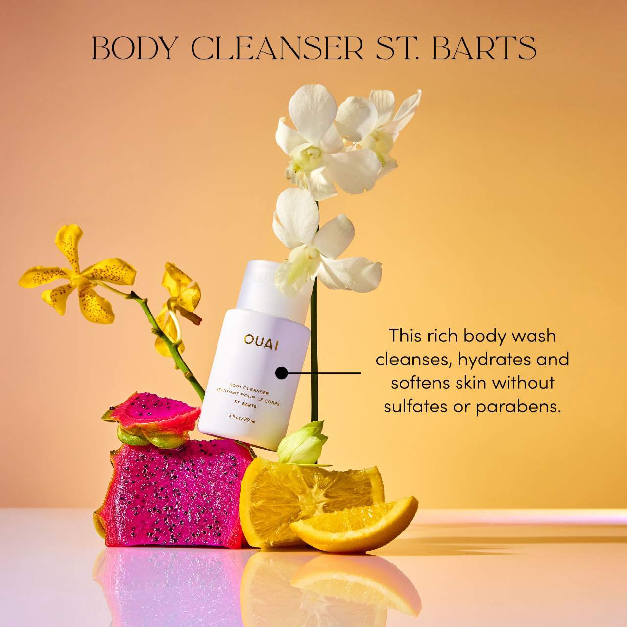 slide 4 of 9, OUAI St. Barts Gentle Body Wash 10 oz / 300 mL, 
