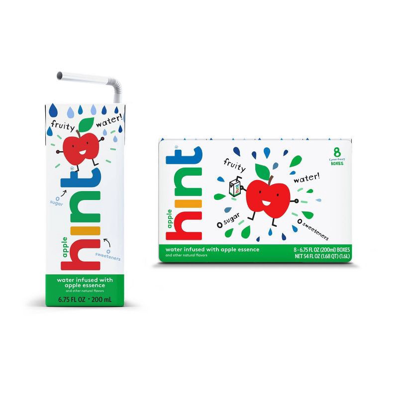 slide 3 of 6, hint Kids Apple Flavored Water - 8pk/6.75 fl oz Boxes, 8 ct; 6.75 fl oz