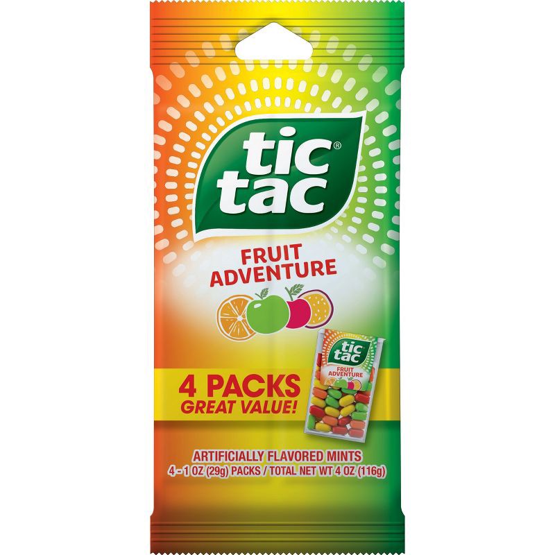 slide 1 of 6, Tic Tac Fruit Adventure - 4oz/4pk, 4 ct; 4 oz