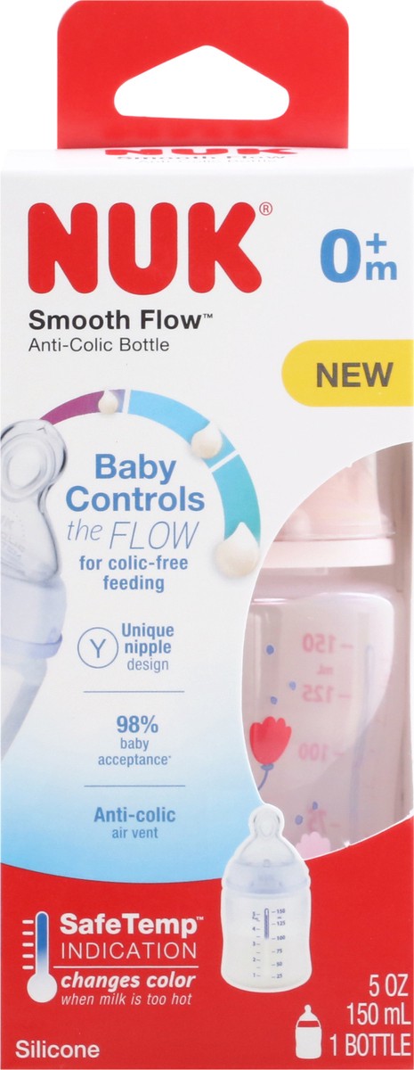 slide 3 of 9, NUK Smooth Flow 0+ Months Anti-Colic 5 Ounce Bottles 1 ea, 1 ct