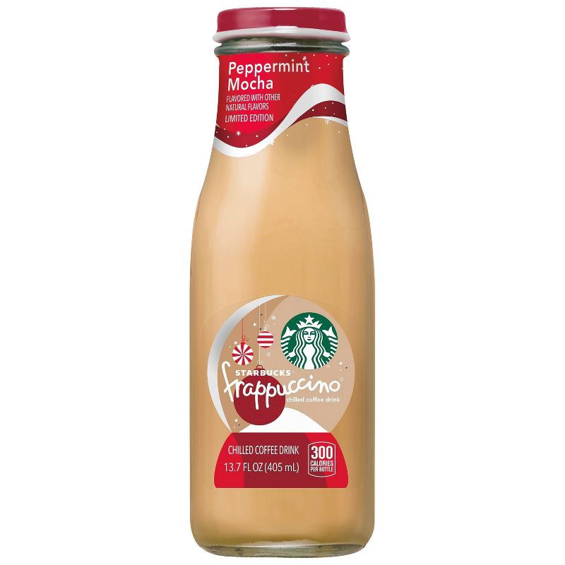 slide 1 of 3, Starbucks RTD Starbucks Frappuccino Peppermint Mocha Coffee Drink - 13.7 fl oz Glass Bottle, 13.7 fl oz