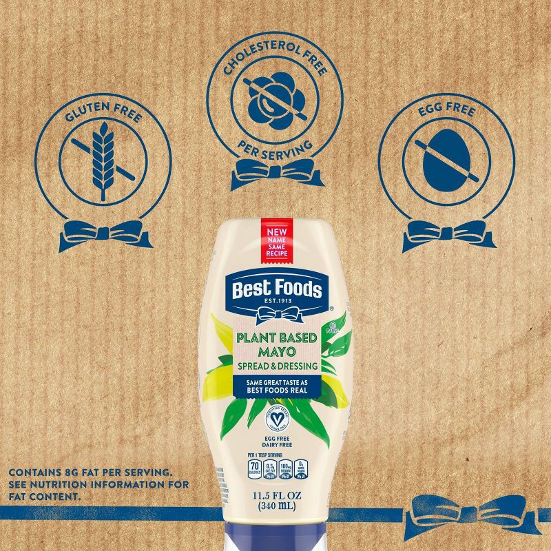 slide 5 of 9, Best Foods Plant Based Vegan Mayo Dressing and Sandwich Spread – 11.5oz, 11.5 oz
