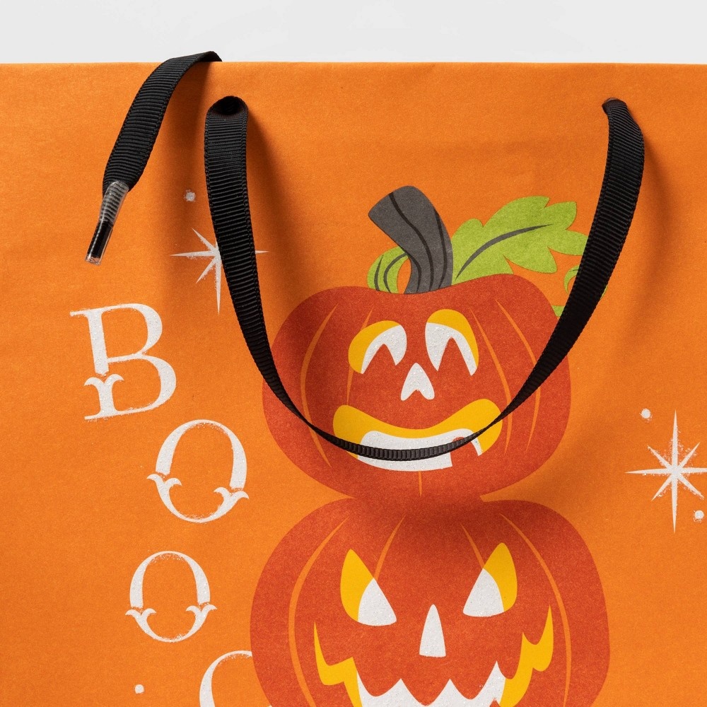 slide 2 of 3, Large Halloween Gift Bag Orange - Hyde & EEK! Boutique, 1 ct