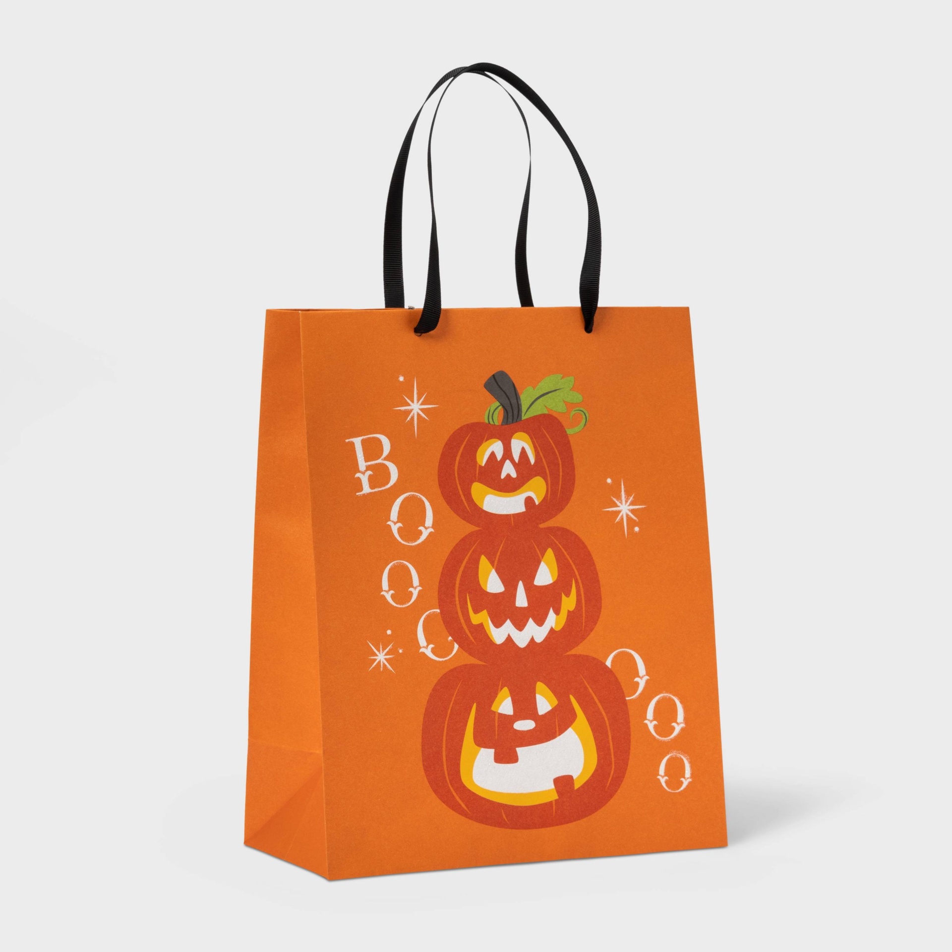 slide 1 of 3, Large Halloween Gift Bag Orange - Hyde & EEK! Boutique, 1 ct