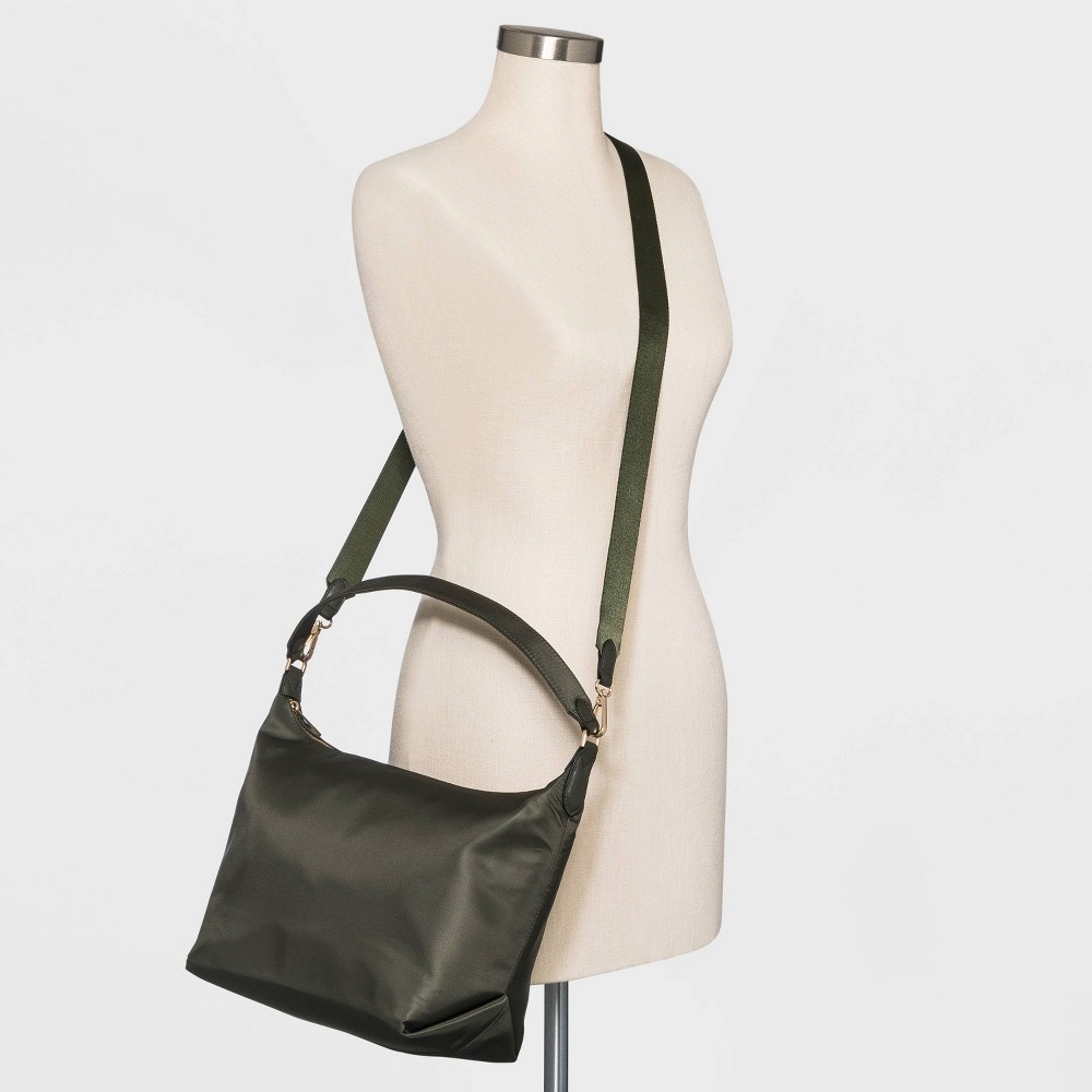 slide 2 of 4, Zip Closure Shoulder Handbag - A New Day Green, 1 ct