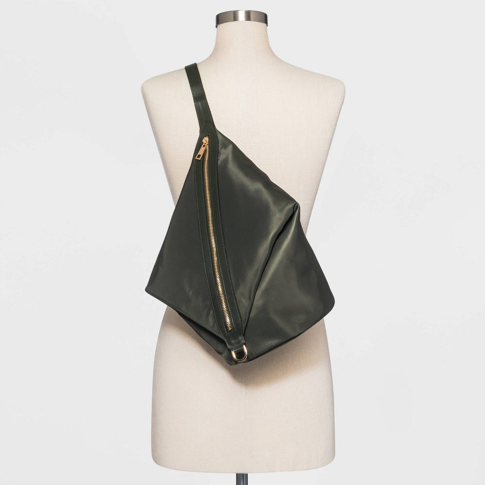 slide 4 of 5, Convertible Shoulder Handbag - A New Day Green, 1 ct