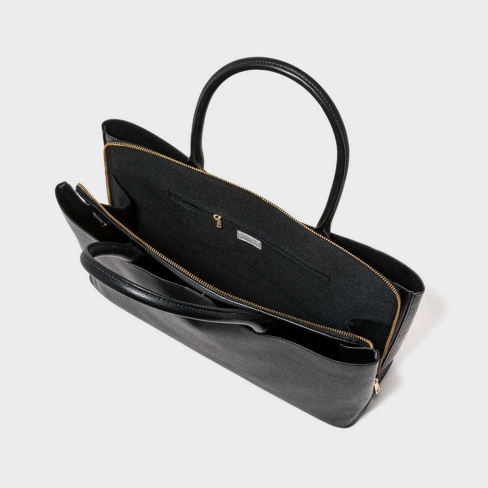 slide 3 of 3, Work Tote Handbag - A New Day Black, 1 ct