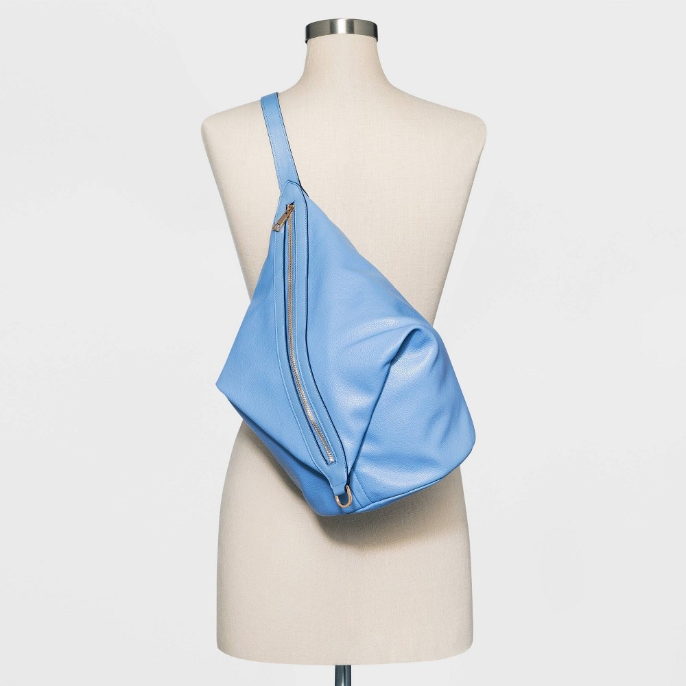 slide 4 of 5, Convertible Shoulder Handbag - A New Day Blue, 1 ct
