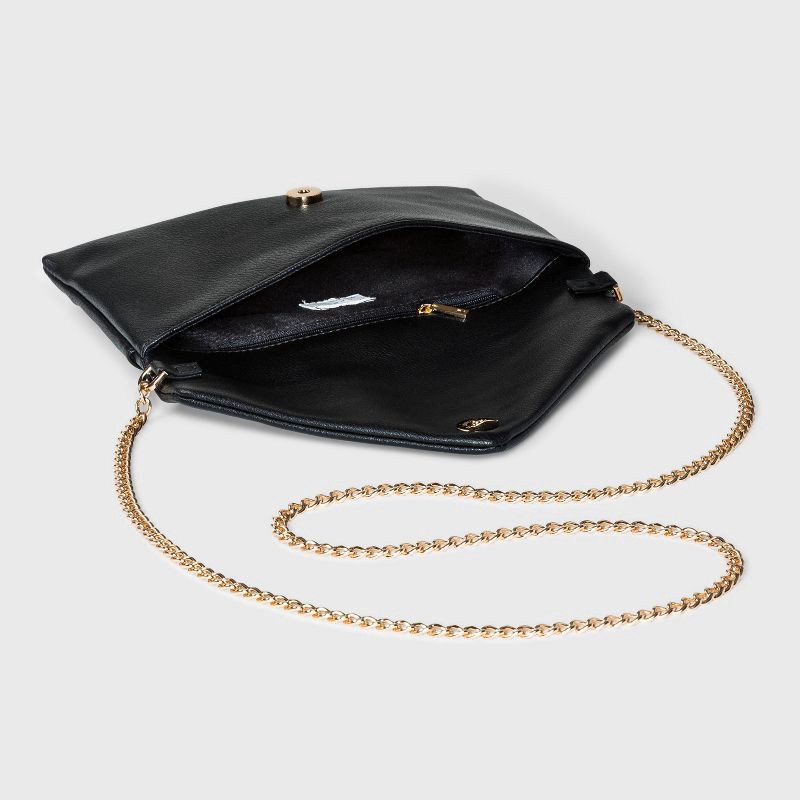 slide 3 of 6, Envelope Clutch - A New Day™ Black, 1 ct