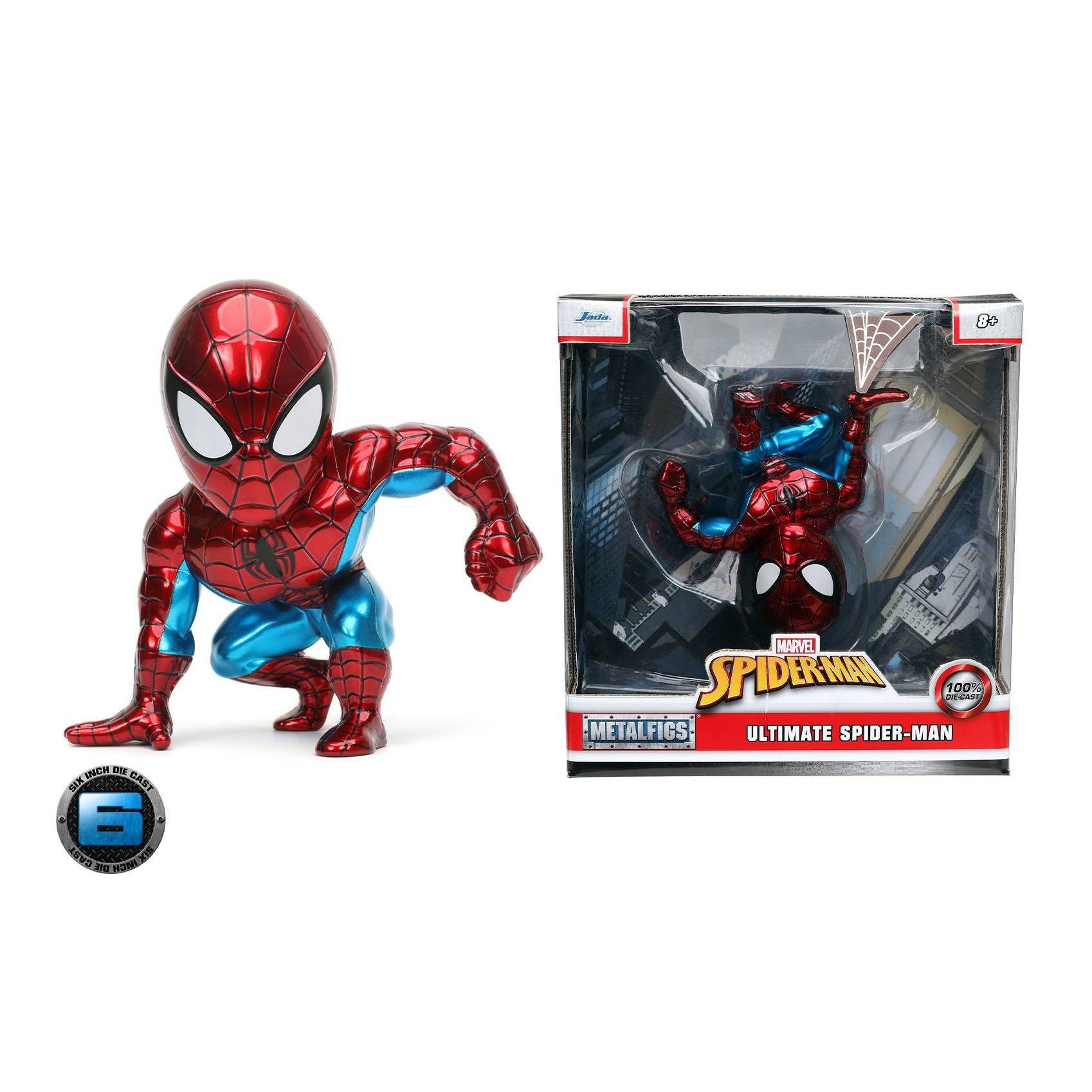 slide 1 of 4, MetalFigs Marvel Ultimate Spider-Man 6" Collectible Die-Cast Figure, 1 ct