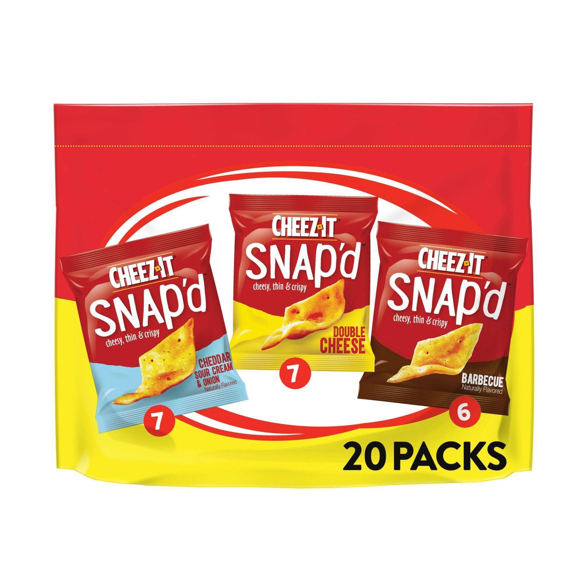 slide 1 of 8, Cheez-It SNAP'D Variety Pack - 15oz/20ct, 15 oz, 20 ct