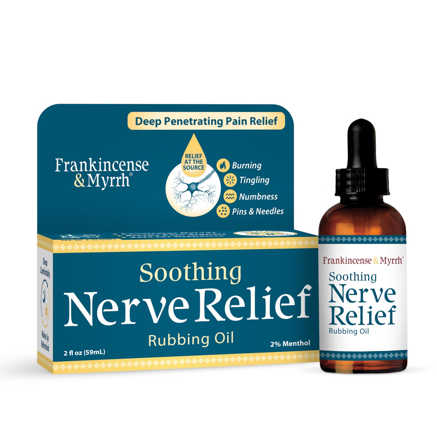 slide 1 of 8, Frankincense & Myrrh Neuropathy Rubbing Oil, 2 fl oz