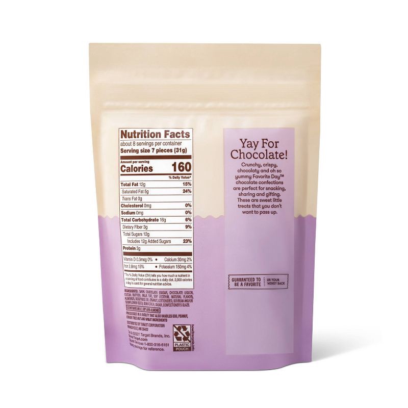 slide 2 of 3, Dark Chocolate Covered Almonds Candy - 8.7oz - Favorite Day™, 8.7 oz