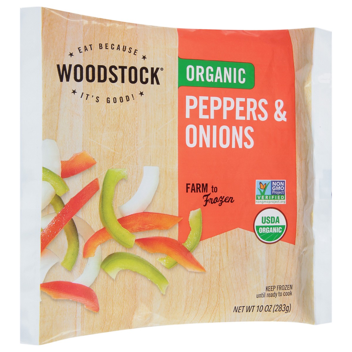 slide 12 of 12, Woodstock Organic Peppers & Onions 10 oz, 10 oz
