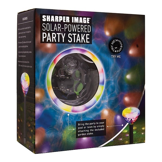 slide 4 of 5, Sharper Image Solar-Powered Party Light, 1 ct