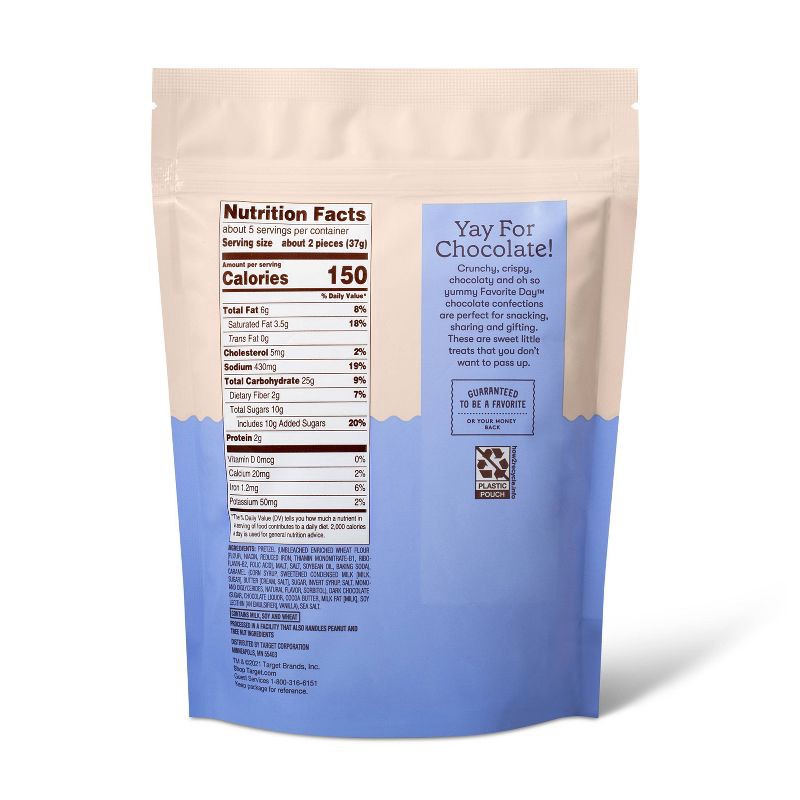 slide 2 of 3, Dark Chocolate, Caramel, Pretzel with Sea Salt Crunchy Clusters Candy - 6.5oz - Favorite Day™, 6.5 oz