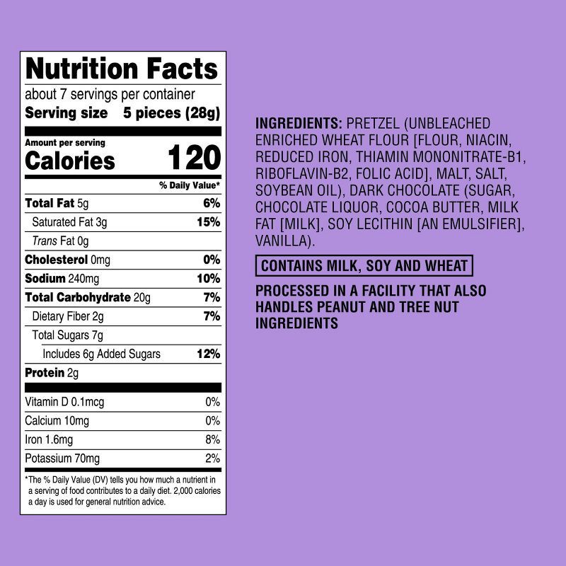 slide 4 of 4, Dark Chocolate Covered Mini Pretzels Candy - 7oz - Favorite Day™, 7 oz