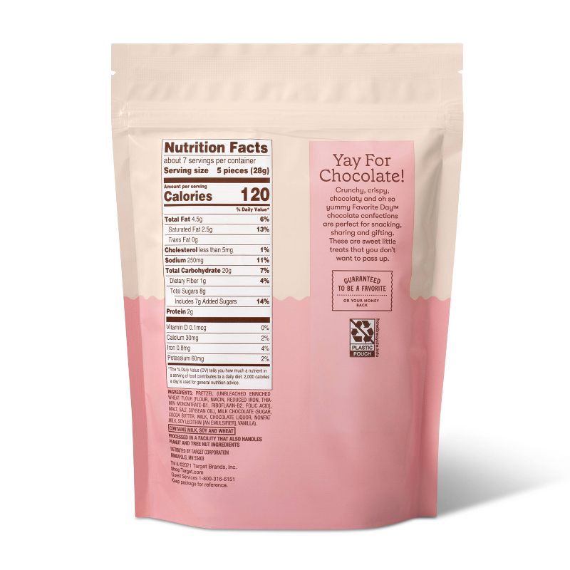 slide 2 of 3, Milk Chocolate Covered Mini Pretzels Candy - 7oz - Favorite Day™, 7 oz