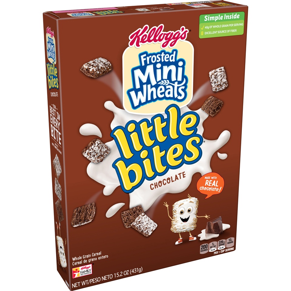 slide 3 of 5, Frosted Mini-Wheats Chocolate Little Bites Cereal, 15.8 oz