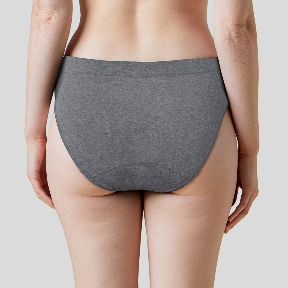 Thinx For All Women's Moderate Absorbency Brief Period Underwear - Gray L :  Target
