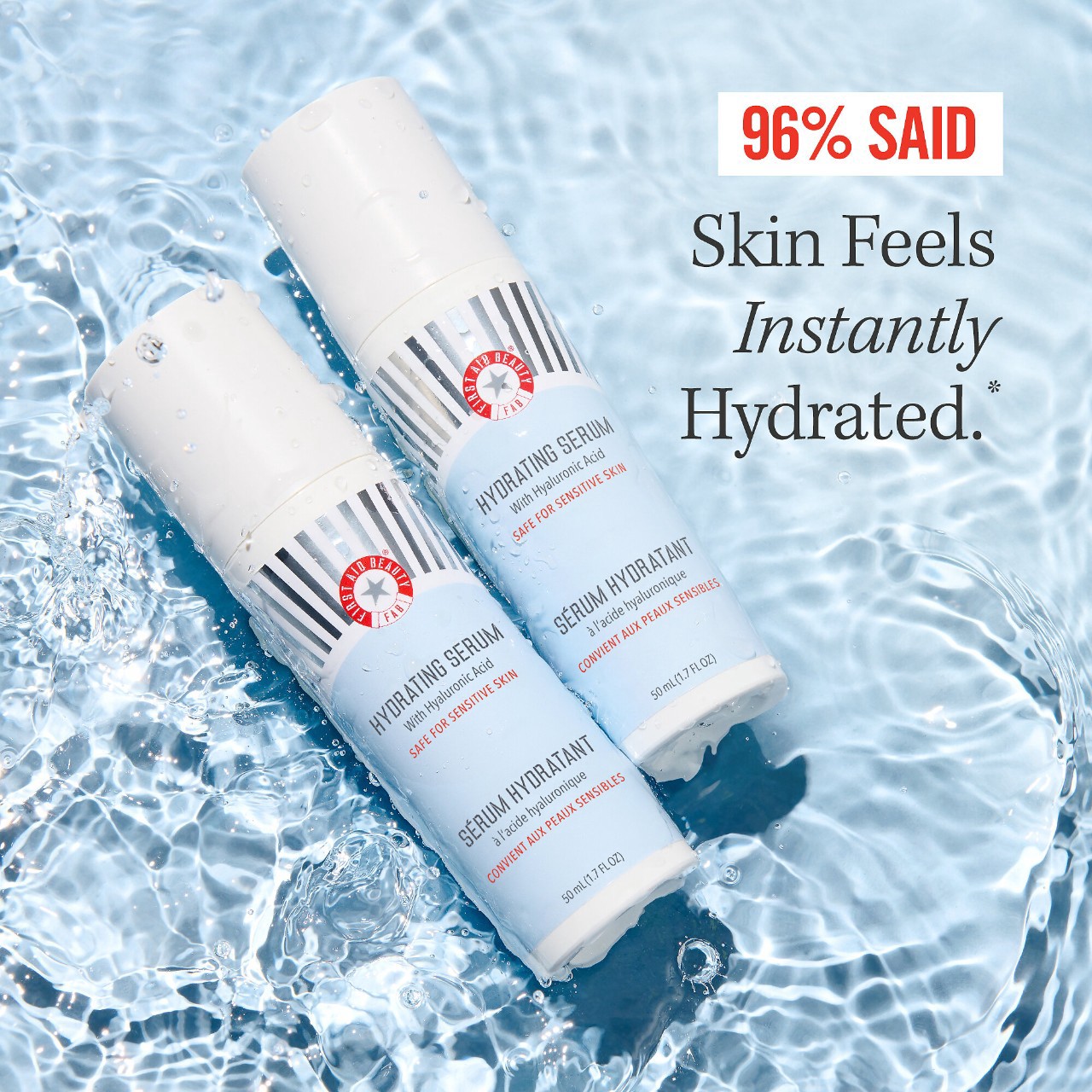 slide 2 of 6, First Aid Beauty Hydrating Serum with Hyaluronic Acid 1.7 oz / 50 mL,