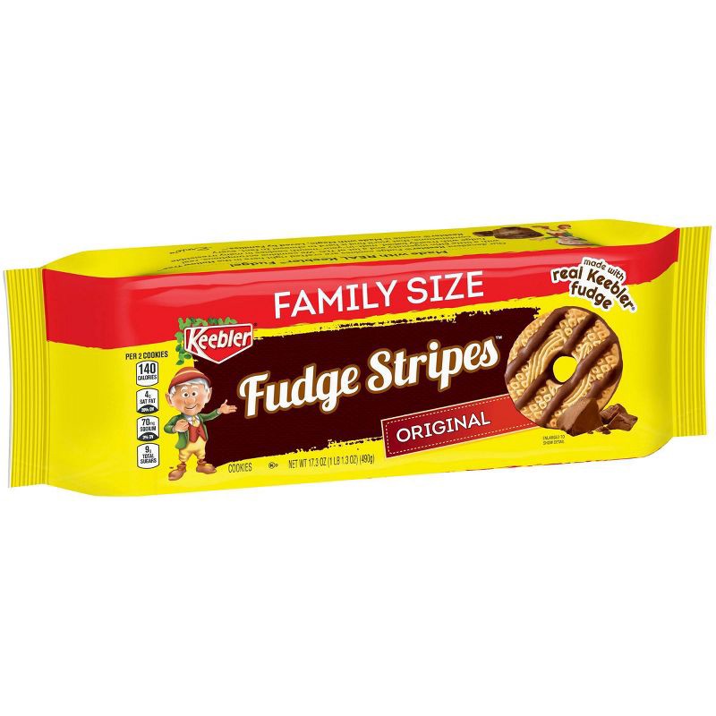 slide 3 of 5, Keebler Fudge Stripes Family Size Cookies - 17.3oz, 17.3 oz