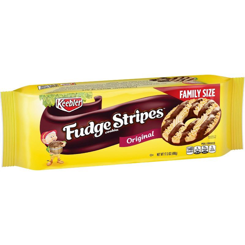 slide 4 of 5, Keebler Fudge Stripes Family Size Cookies - 17.3oz, 17.3 oz
