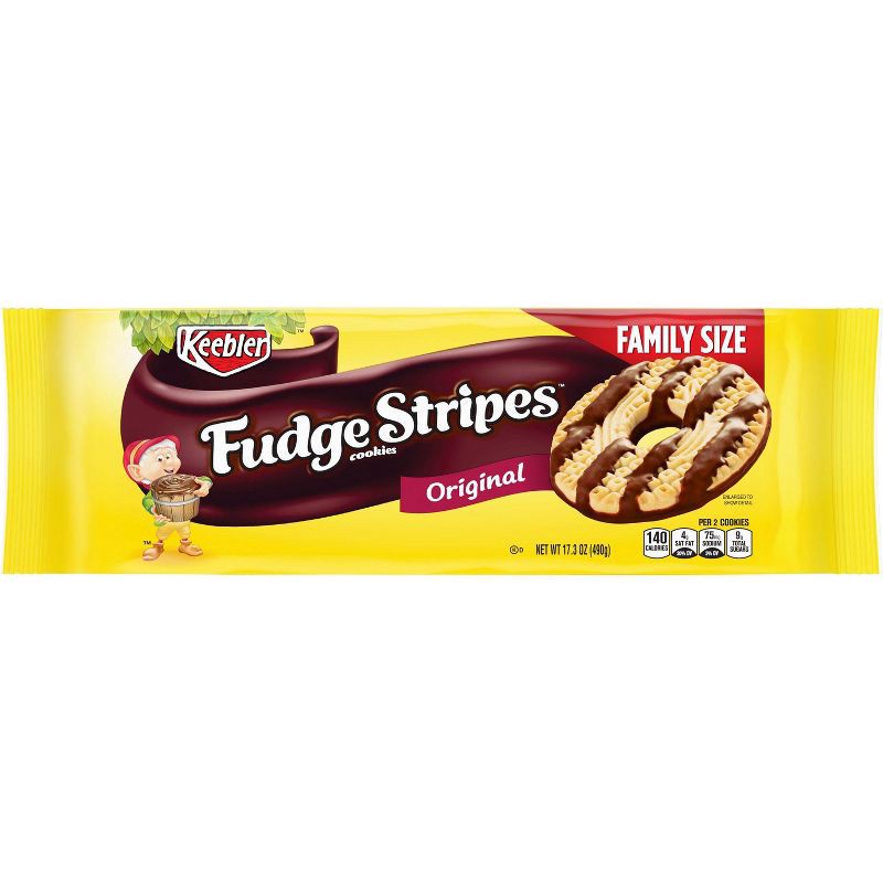 slide 5 of 5, Keebler Fudge Stripes Family Size Cookies - 17.3oz, 17.3 oz