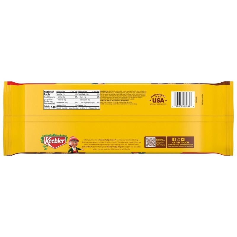 slide 6 of 6, Keebler Fudge Stripes Family Size Cookies - 17.3oz, 17.3 oz