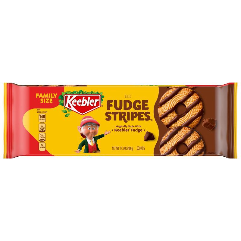 slide 1 of 6, Keebler Fudge Stripes Family Size Cookies - 17.3oz, 17.3 oz