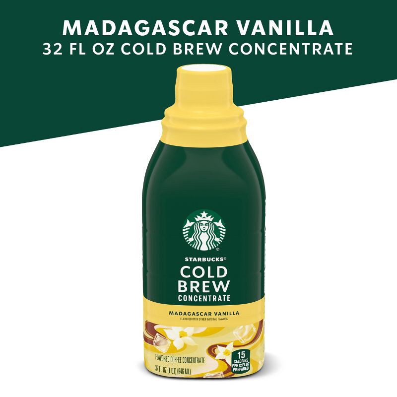 slide 2 of 9, Starbucks Cold Brew Coffee — Madagascar Vanilla — Multi Serve Concentrate — 1 bottle (32 fl oz.), 1 bottle, 32 fl oz