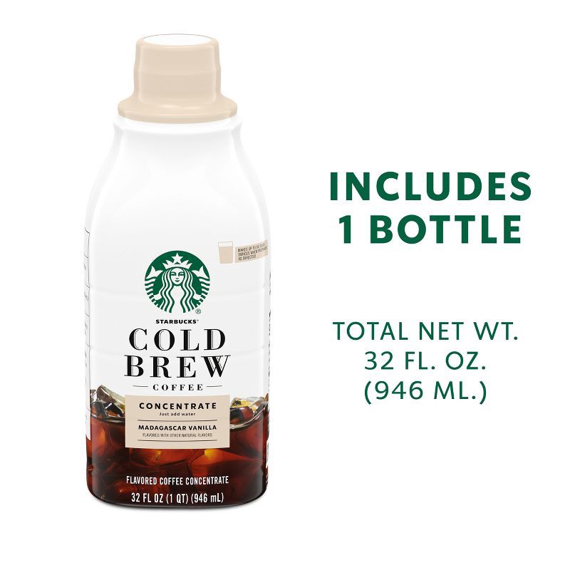 slide 3 of 7, Starbucks Cold Brew Coffee — Madagascar Vanilla — Multi Serve Concentrate — 1 bottle (32 fl oz.), 1 bottle, 32 fl oz