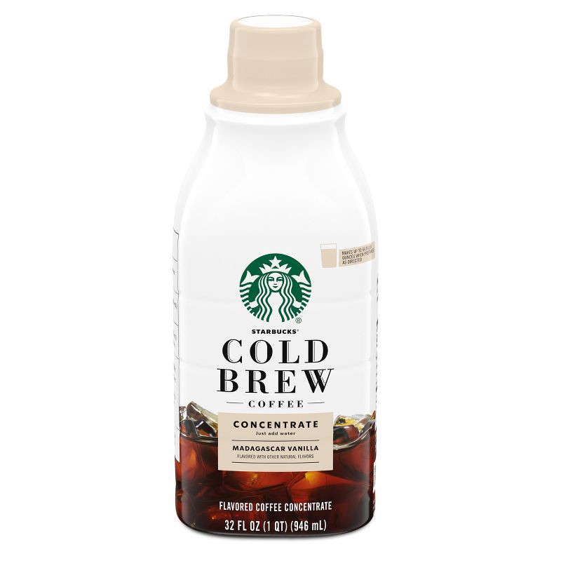 slide 1 of 7, Starbucks Cold Brew Coffee — Madagascar Vanilla — Multi Serve Concentrate — 1 bottle (32 fl oz.), 1 bottle, 32 fl oz