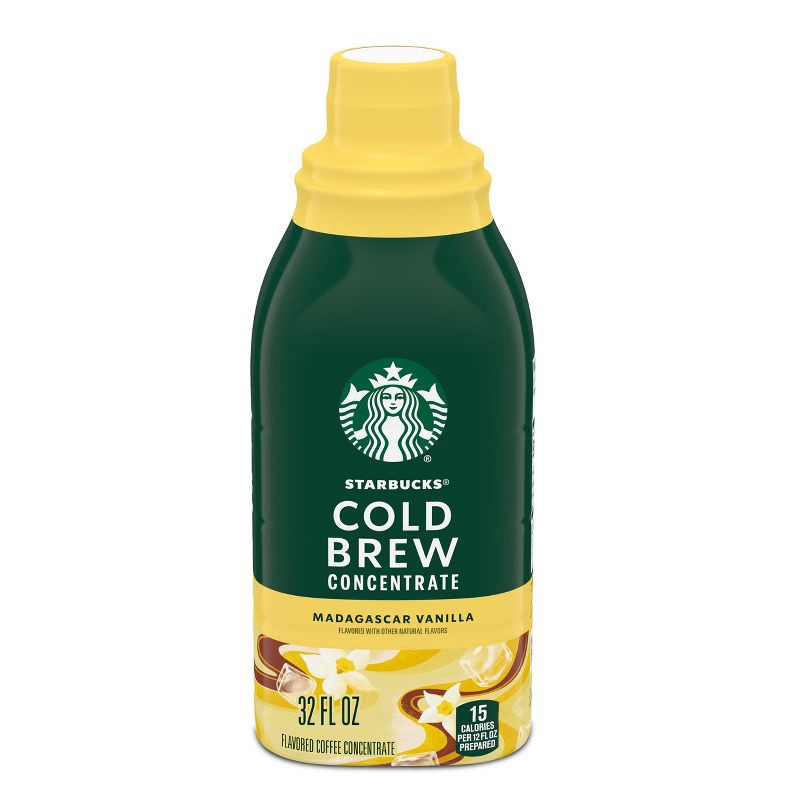 slide 1 of 9, Starbucks Cold Brew Coffee — Madagascar Vanilla — Multi Serve Concentrate — 1 bottle (32 fl oz.), 1 bottle, 32 fl oz