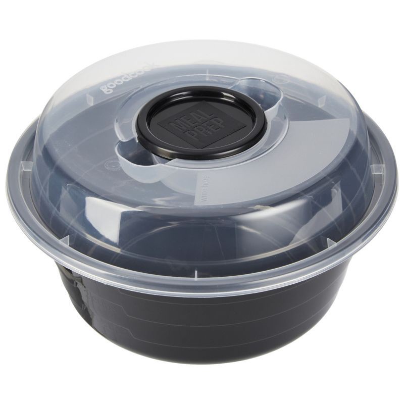 slide 3 of 12, GoodCook Meal Prep Salad Bowls Containers + Lids & Condiment Cup - 4Cups - 20pcs/10ct - Black, 20 ct, 10 ct