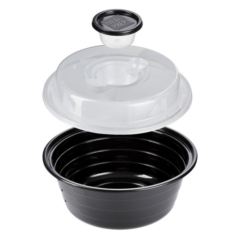 slide 4 of 12, GoodCook Meal Prep Salad Bowls Containers + Lids & Condiment Cup - 4Cups - 20pcs/10ct - Black, 20 ct, 10 ct