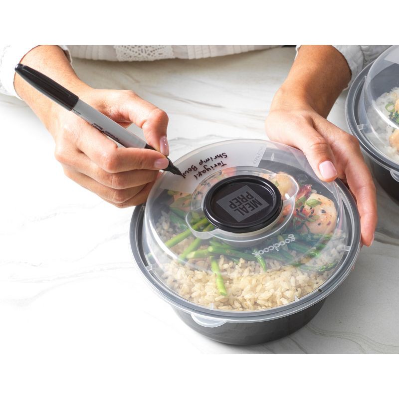 slide 5 of 12, GoodCook Meal Prep Salad Bowls Containers + Lids & Condiment Cup - 4Cups - 20pcs/10ct - Black, 20 ct, 10 ct