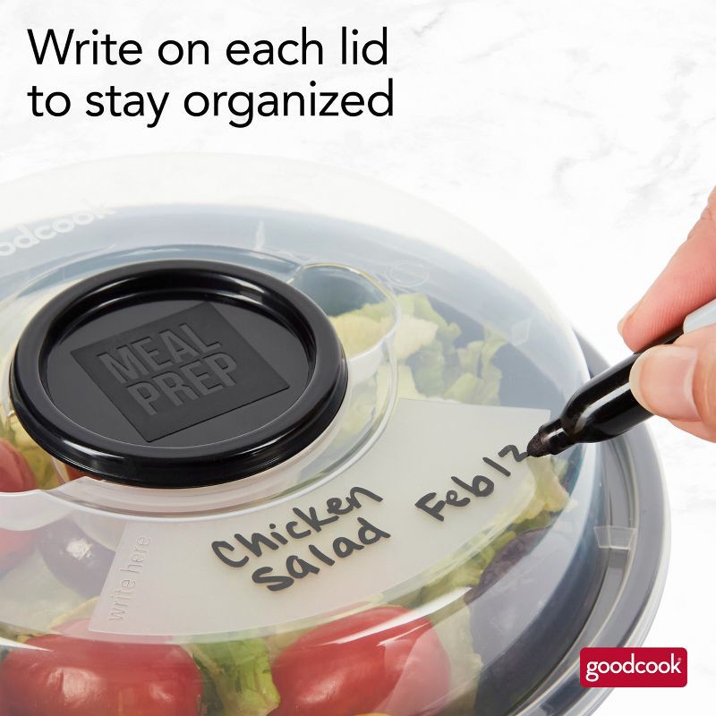 slide 7 of 12, GoodCook Meal Prep Salad Bowls Containers + Lids & Condiment Cup - 4Cups - 20pcs/10ct - Black, 20 ct, 10 ct