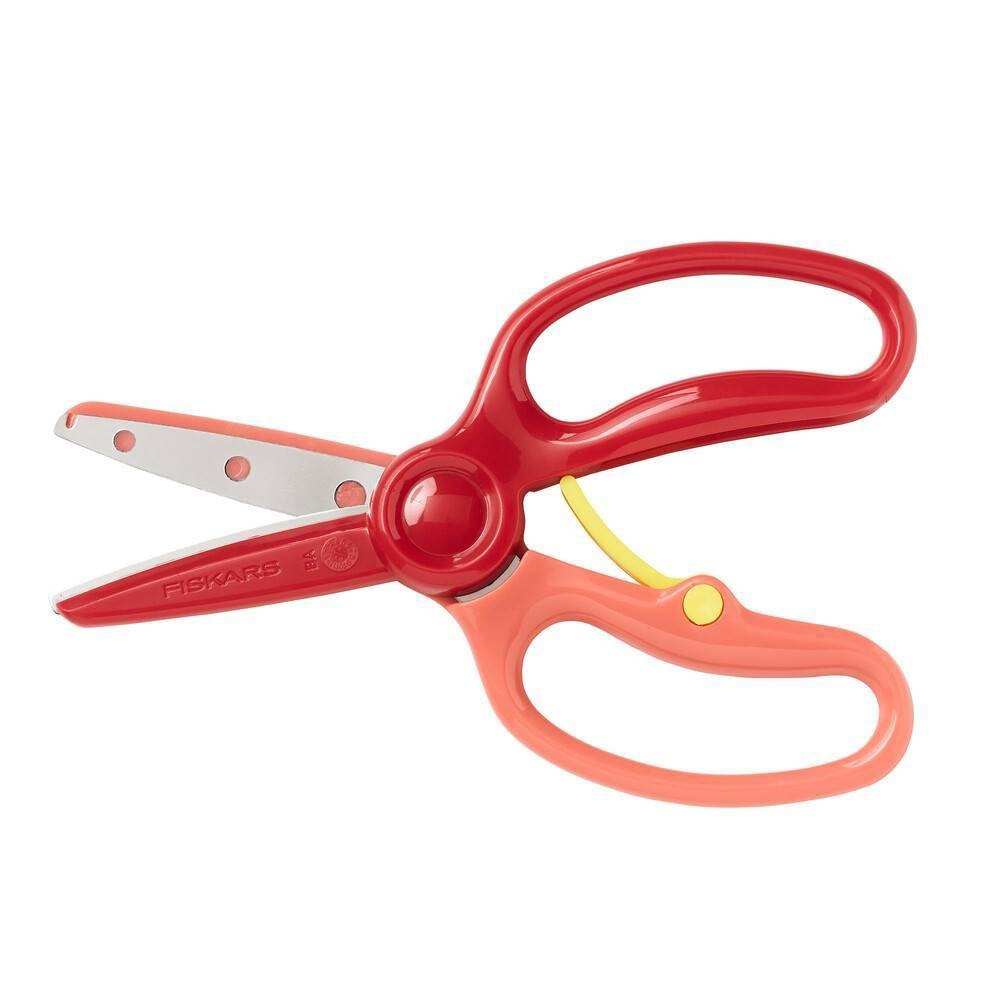 slide 2 of 6, Fiskars Preschool Training Scissors - Red, 1 ct