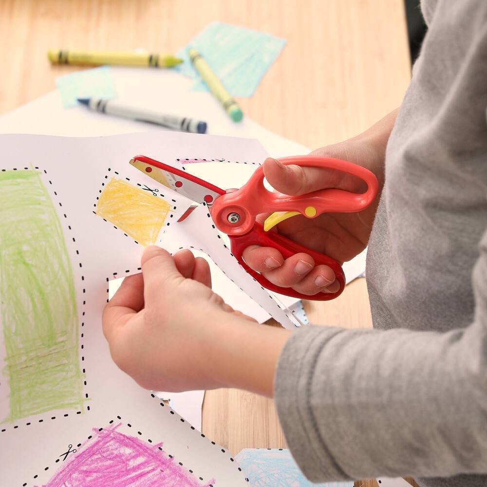 slide 6 of 6, Fiskars Preschool Training Scissors - Red, 1 ct