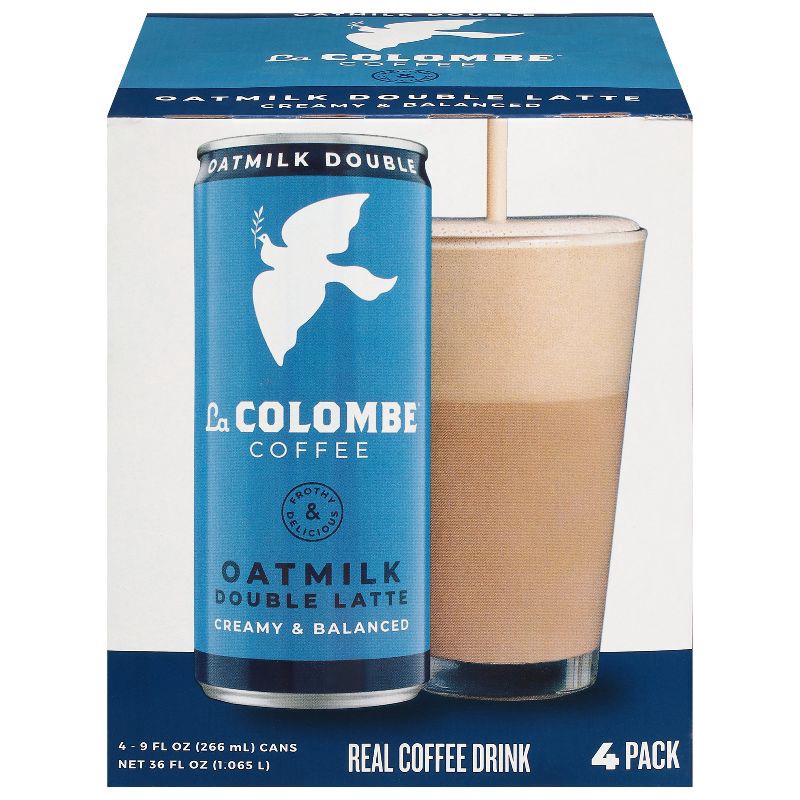 slide 1 of 9, La Colombe Original Draft Latte made with Oatmilk - 4pk/9 fl oz Can, 4 ct; 9 fl oz