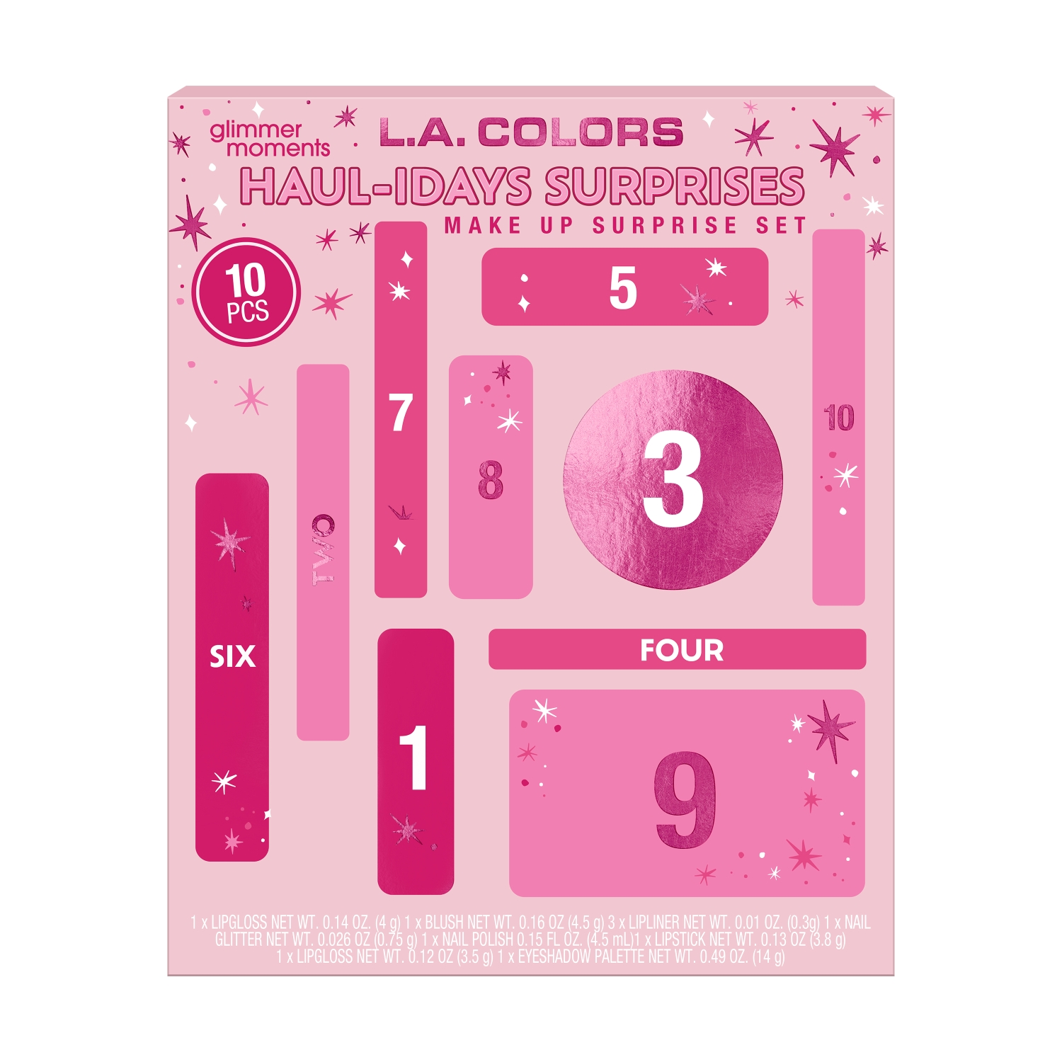 slide 1 of 2, L.a. Colors® 10 Pcs Haul-Days Surprises Makeup Set Display, 10 ct