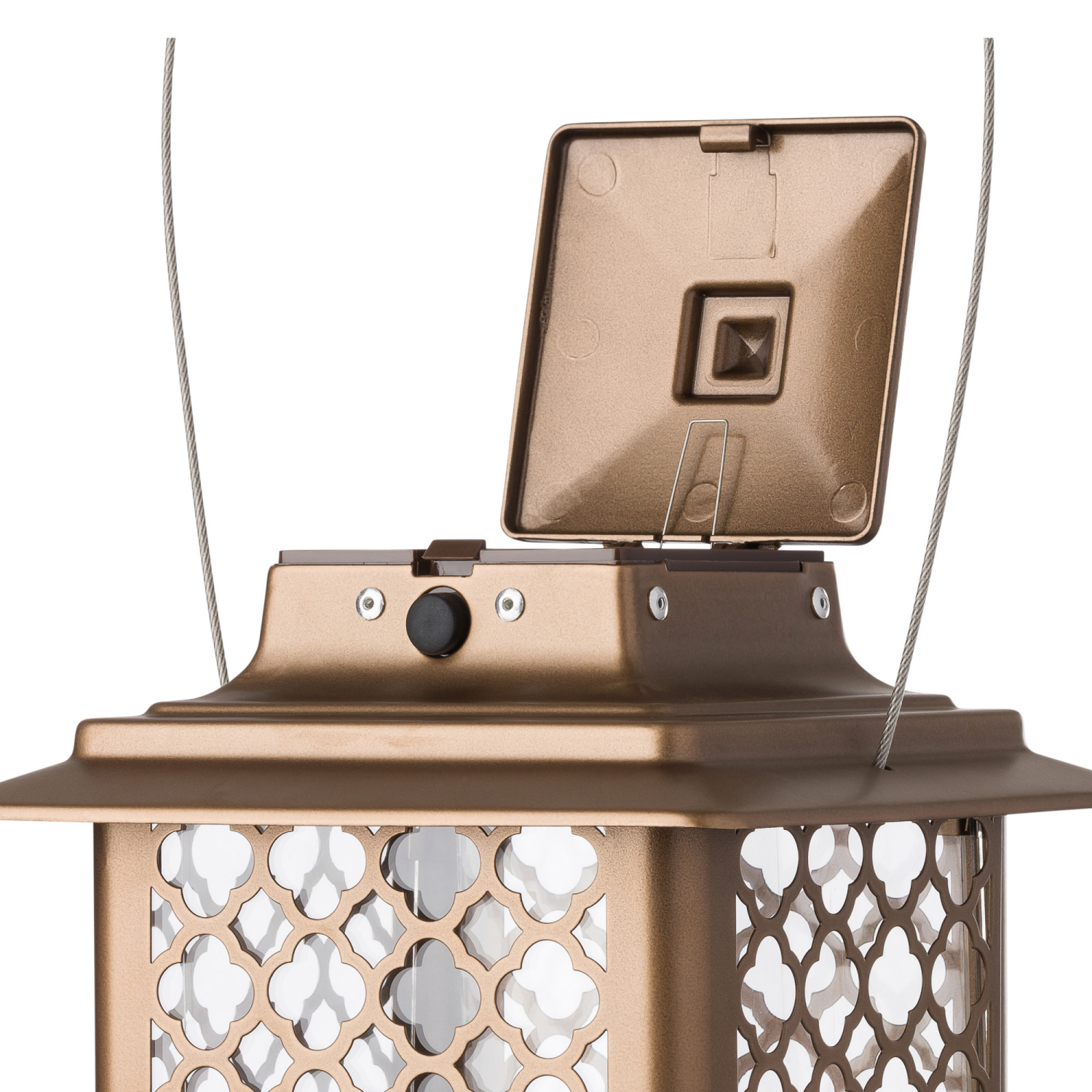 slide 4 of 5, Metal Hopper Song Bird Feeder Capacity, 3.6 lb