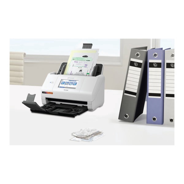 slide 8 of 9, Epson Rapidreceipt Rr-600W - Document Scanner - Contact Image Sensor (Cis) - Duplex - Legal - 600 Dpi X 600 Dpi - Up To 35 Ppm (Mono) / Up To 35 Ppm (Color) - Adf (100 Sheets) - Up To 4000 Scans Per Day - Usb 3.0, Wi-Fi, 100 ct