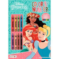 Bendon Disney Princess Color by Number with Crayons