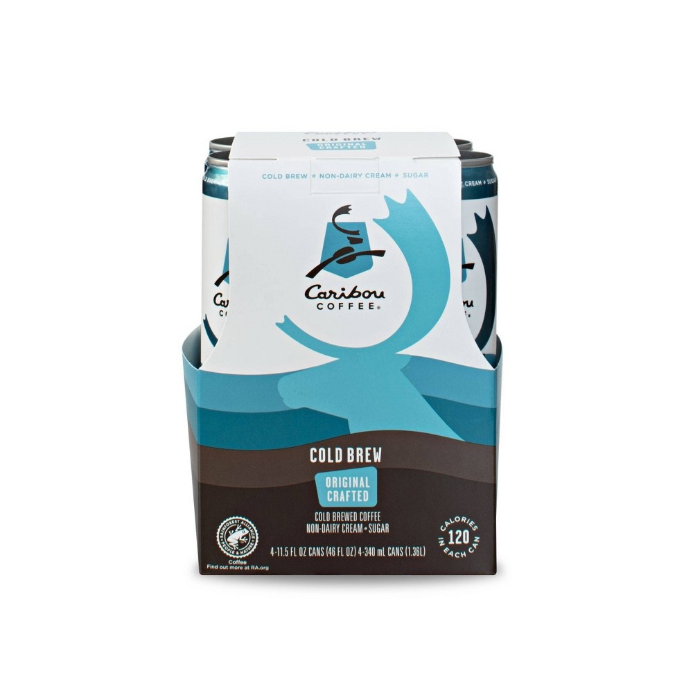 slide 2 of 3, Caribou Coffee Cold Brew Original Crafted, 4 ct; 11.5 fl oz