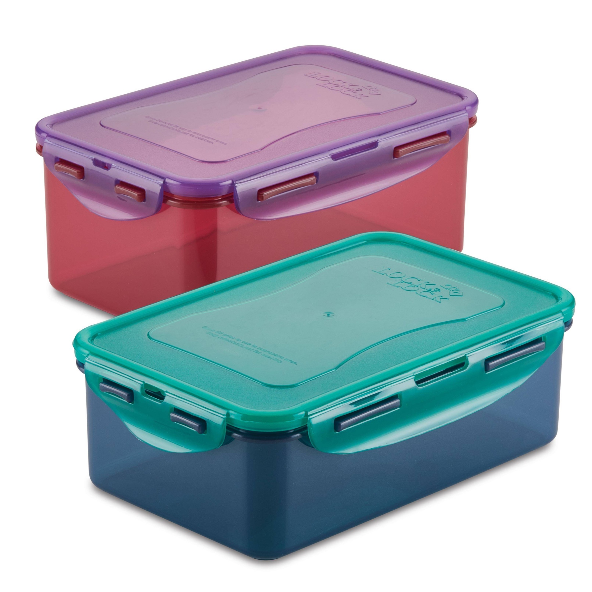 slide 1 of 6, LocknLock Rectangle Food Storage Containers, 2 ct