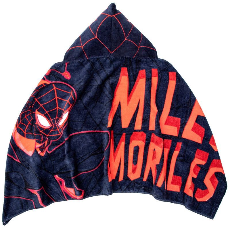 slide 2 of 5, Spider-Man: Miles Morales Kids' Hooded Towel, 1 ct