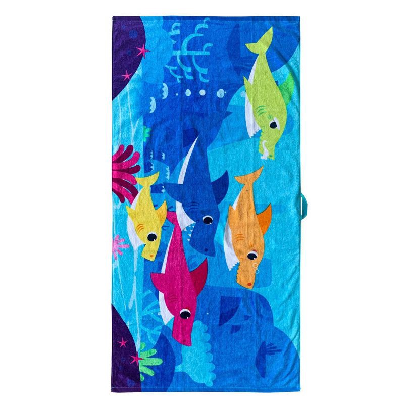 slide 2 of 11, Baby Shark Oversized Kids' Bath Towel, 1 ct